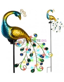 Соларна градинска лампа паун с 40 диода